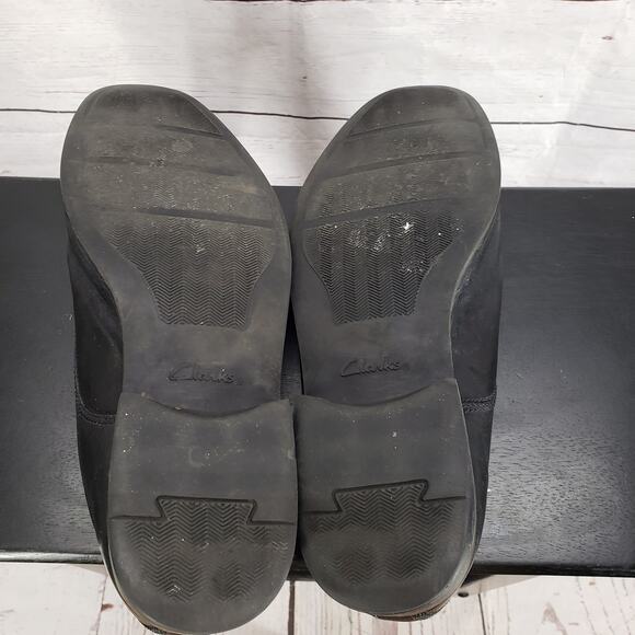 Clarks Collection Men's Black Leather Soft Cushion Oxford Shoes Size 11 - Picture 12 of 12